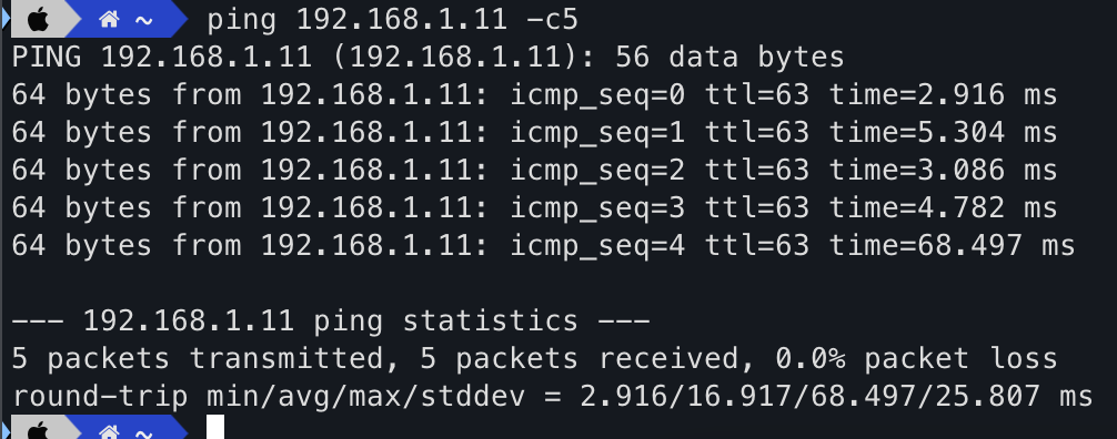 Kondisi server setelah ICMP Request kembali di izinkan