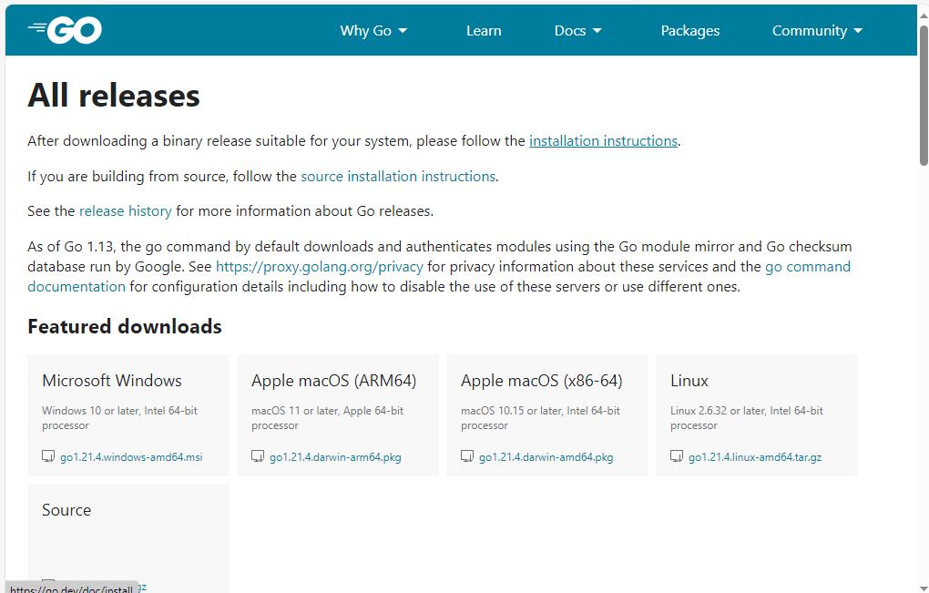 Website Resmi Golang