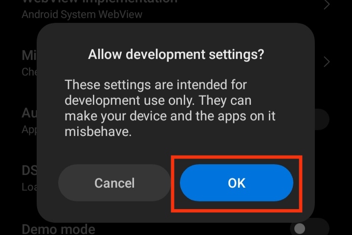 Notifikasi aktivasi